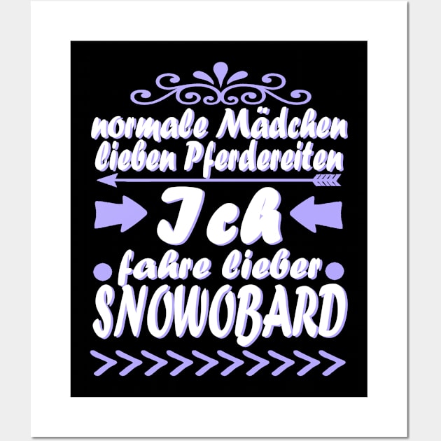 Snowboarden Mädchen Schnee Geschenk Winter Wall Art by FindYourFavouriteDesign